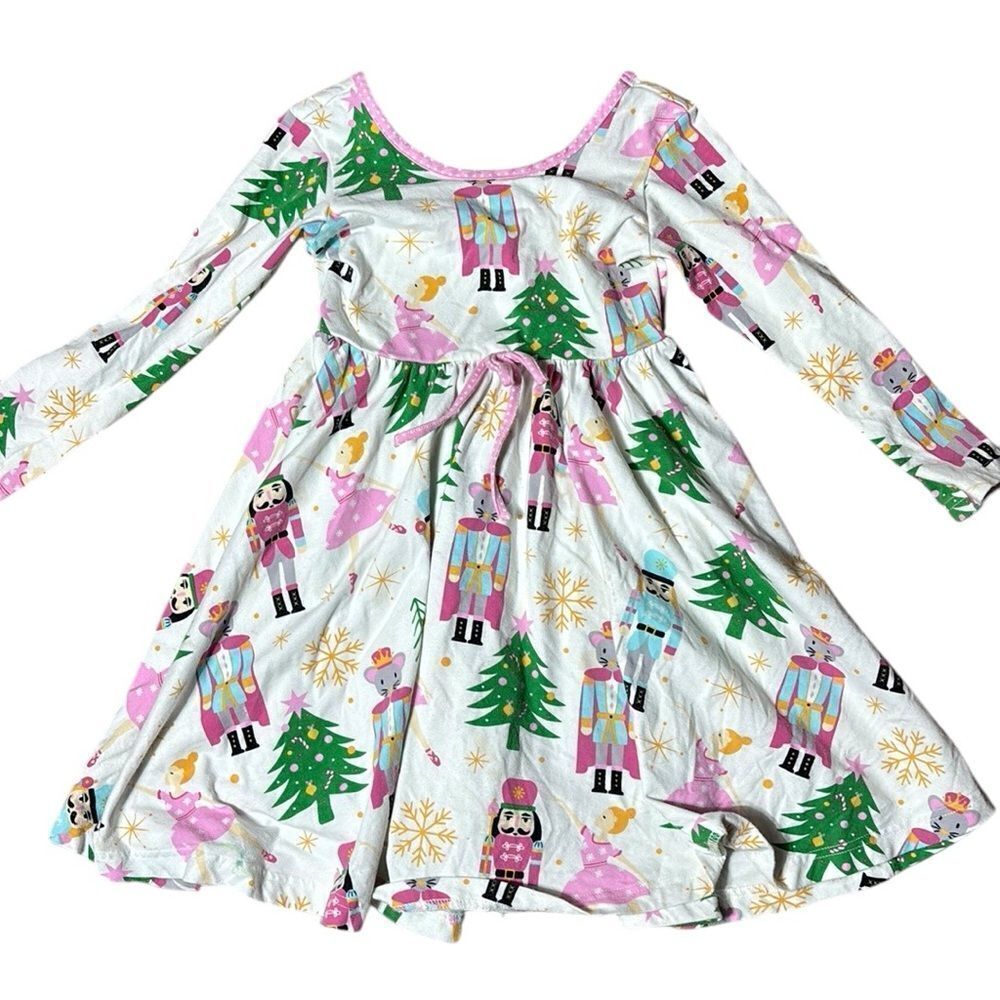 Eleanor rose girls joy dress nutcracker knit twirl long sleeve 6-7 years